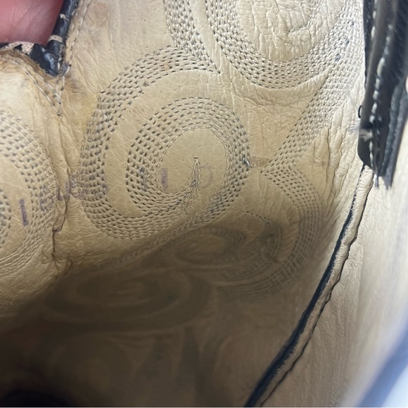 Vintage Dan Post Ostrich Leather Western Cowboy Boots - Picture 8 of 8